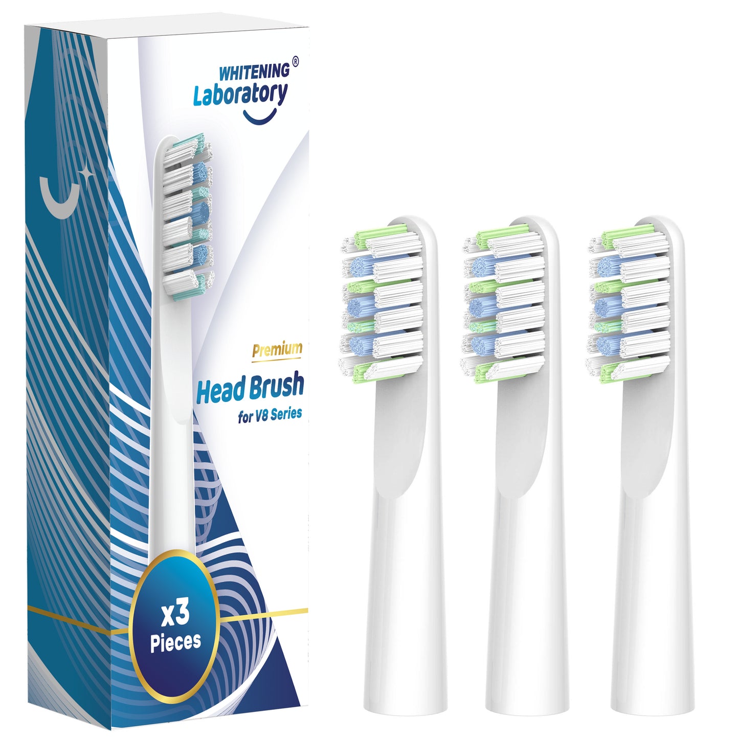 V8 Toothbrush Heads - Pack of 3