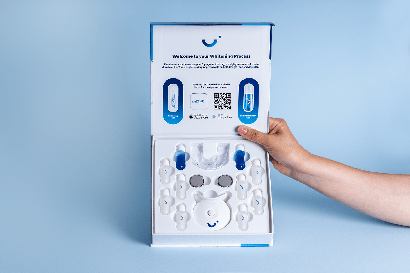 Load video: teeth whitening kit - how to apply whiteninglaboratory whitening laboratory best teeth whitening kit uk no sensitivity no peroxide whitening gel led light technology positive reviews fast results